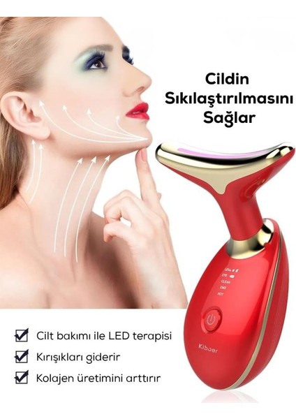 Yüz ve Boyun Cilt Bakım Cihazı – Ems LED Teknolojisi ile ve Sıkılaştırıcı Siyah fırsatları