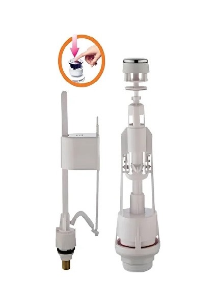 Beyaz Klozet Rezervuar Basmalı İç Takımı