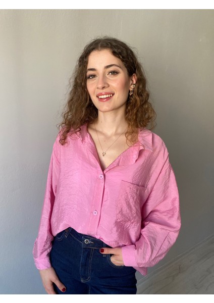 Organik Kumaş Oversize Kalıp Kadın Gömlek
