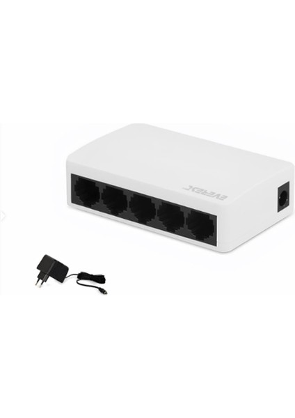 Everest Everlink ESF105 5 Port 10/100Mbps RTL8305 Ethernet Masaüstü Switch Hub
