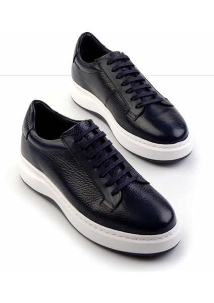 Lacivert Floter Deri Erkek Sneaker E01310117640