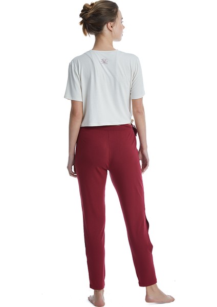 Kadın Crop T-Shirt 70526 - Krem fiyatları