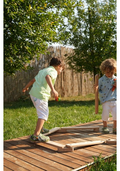 Ahşap Denge Kirişi Montessori Eğitici Oyunlar