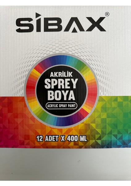 Sprey Boya Parlak Siyah 400 ml (1 Kutu) 12 Adet