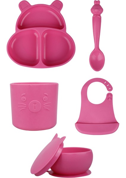 Beslenme Seti Huppo, Hamham, Bubu, Kitten, Bibsy Bubblegum Pink -Pembe
