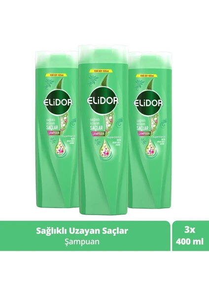 Superblend Sağlıklı Uzayan Saçlar Biotin Şampuan 400 ml x 3 Adet