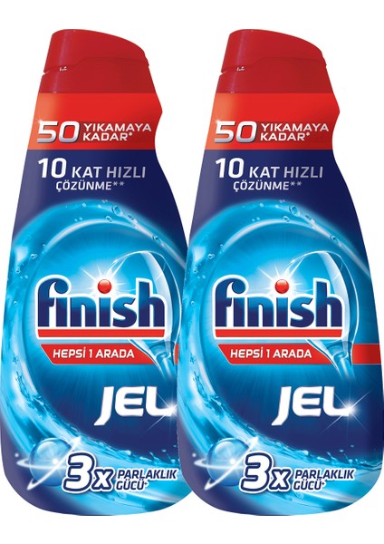 Hepsi Bir Arada Konsantre Jel 2x1000 ml Bulaşık Makinesi Deterjanı