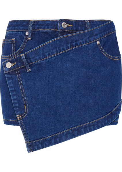 Indigo Mini Sarma Kor Etek, Şık ve Trendy Denim