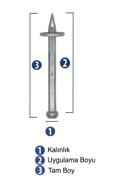 Nk 62 Pullu Çelik Çivi 62 mm 1 Paket