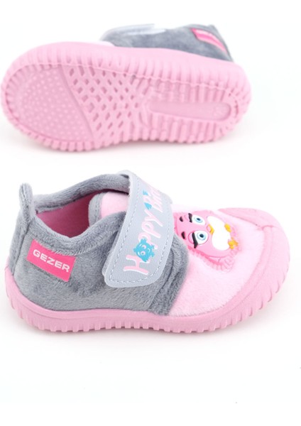 Kışlık Cırtlı Ayarlanabilir Rahat Taban Happy Birds Bebe Kız Panduf Ayakkabı indirimleri