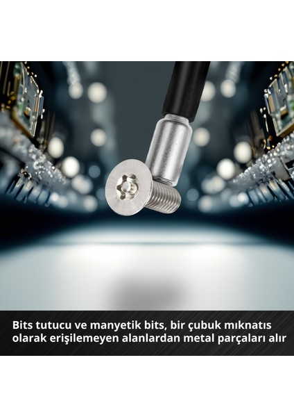 114 Parçalı hassas ve elektronik onarım seti (hassas uçlar, kanca ucu, hassas soketler, tornavida uç tutucu, saklama kutusu dahil, uzatma adaptörü ile)