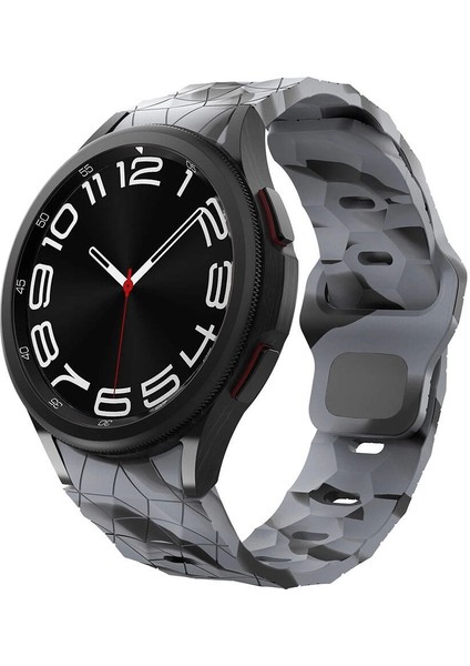 Galaxy Watch 5 Pro 45MM KRD-116 20MM Futbol Desenli Spor Tasarımlı Silikon Kordon