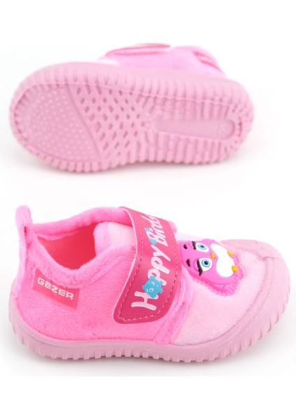 Kışlık Cırtlı Ayarlanabilir Rahat Taban Happy Birds Bebe Kız Panduf Ayakkabı indirimleri