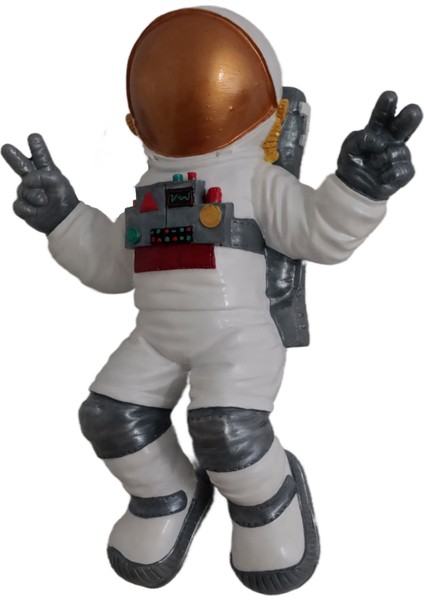"renkli Akrilik Boyama ile Polyester Astronot Dekorasyon Parçası- Dekoratif Uzay Temalı Biblo" fırsatları