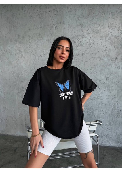 Butterfly Faıth Oversize Tişört