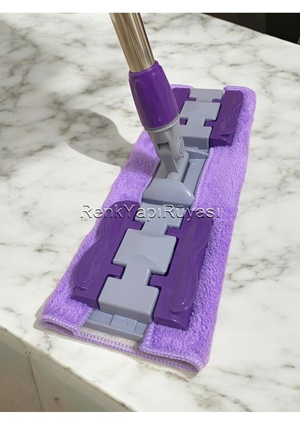 Mop, Cam-Duvar-Zemin, Tüm Yüzeyler Için Uygun, Mikrofiber Yedek Mop Ucu, Kıskaçlı, Mandallı