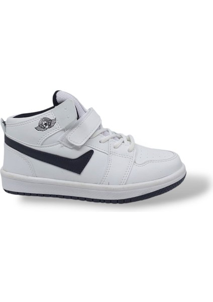 Lambırlent Beyaz Bilekli Bantlı Çocuk Spor Ayakkabı