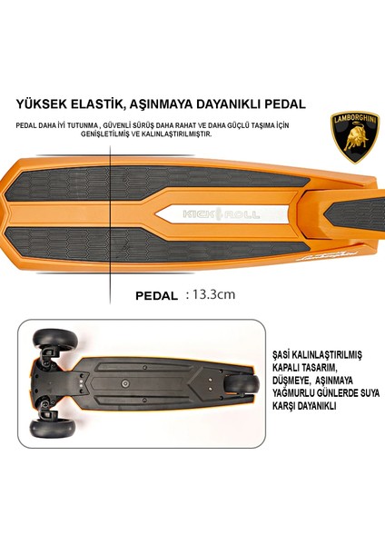 L1 Luxury Katlanabilir 3 Tekerlekli Işıklı Çocuk Scooter