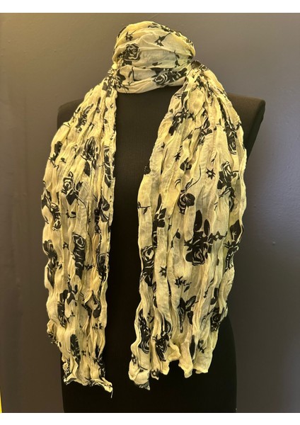 %100 Pamuklu Çiçekli Tasarım Kadın Fular Şal 160X55 cm fiyatları