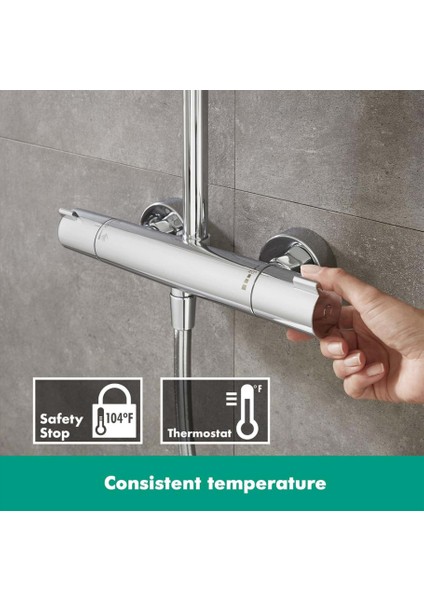 Crometta E 240 Termostatik Banyo Bataryalı Duş Kolonu 27281000