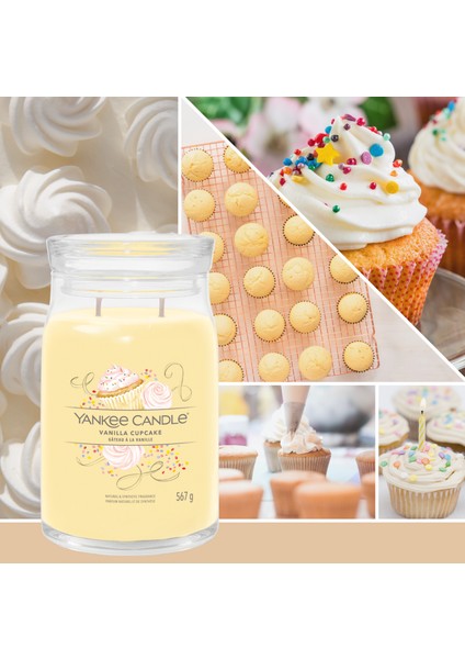 Vanilla Cupcake Signature Büyük Mum fırsatları