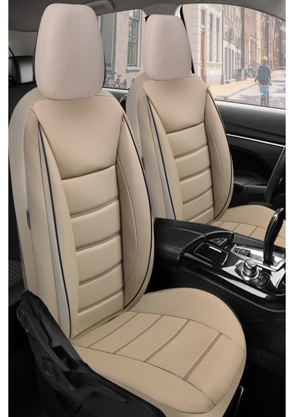 Opel Insignia 2009-2016 Uyumlu Koltuk Kılıfı Chaotic Serisi - Bej fiyatları