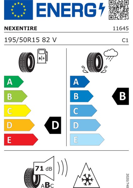 195/50 R15 82V N'Blue 4Season 2 Binek 4 Mevsim Lastiği (Üretim Yılı: 2024)