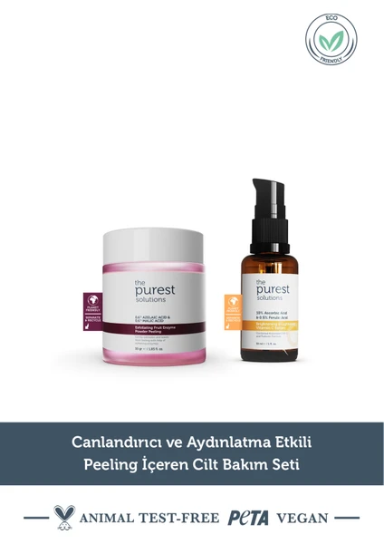 The Purest Solutions Canlandırıcı ve Aydınlatma Etkili Peeling Içeren Cilt Bakım Seti