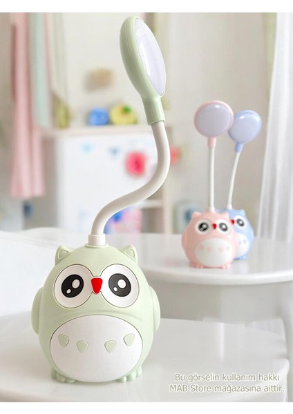 Sevimli Baykuş Tasarımlı USB Şarjlı LED Masa Lambası - Okula Dönüş Hediyesi, Dekoratif Gece Lambası