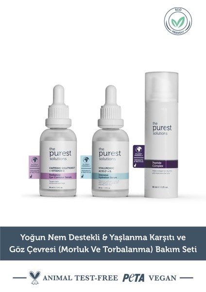 The Purest Solutions Yoğun Nem Destekli &  ve Göz Çevresi (Morluk ve Torbalanma) Bakım Seti TPS113