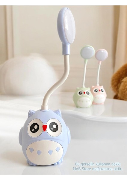 Sevimli Baykuş Tasarımlı USB Şarjlı LED Masa Lambası - Okula Dönüş Hediyesi, Dekoratif Gece Lambası