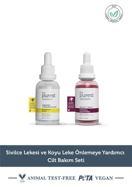 The Purest Solutions Lekesi ve Koyu Leke Cilt Bakım Seti TPS122