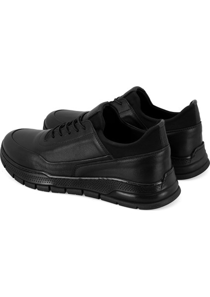 Chad Siyah Erkek Deri Spor Ayakkabı fırsatları