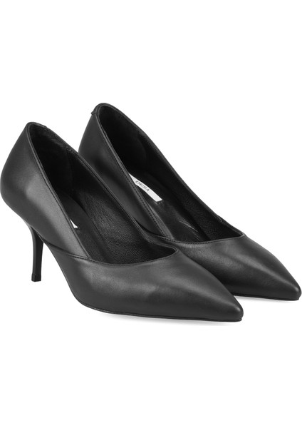 Sydney Siyah Kadın Topuklu Deri Stiletto