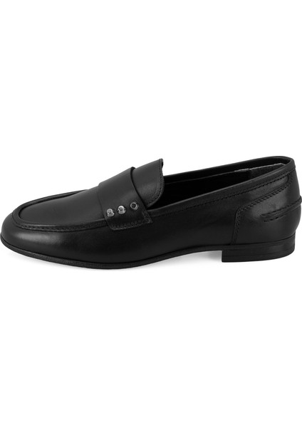 Tierra Siyah Kadın Deri Loafer modelleri