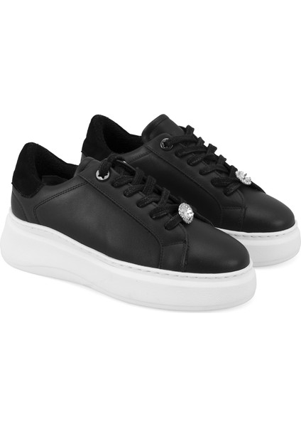 Deasia Siyah Kadın Deri Spor Ayakkabı