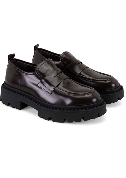 Nayeli Kahve Deri Loafer
