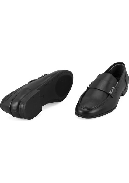 Tierra Siyah Kadın Deri Loafer