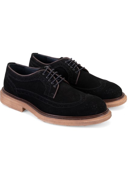 Jagger Siyah Erkek Süet Deri Klasik Ayakkabı