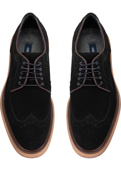 Jagger Siyah Erkek Süet Deri Klasik Ayakkabı indirimleri