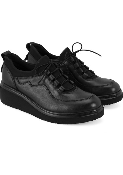 Hayley Siyah Kadın Deri Günlük Ayakkabı
