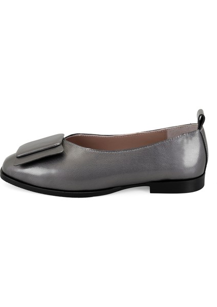 Kelsie Platin Kadın Deri Babet modelleri