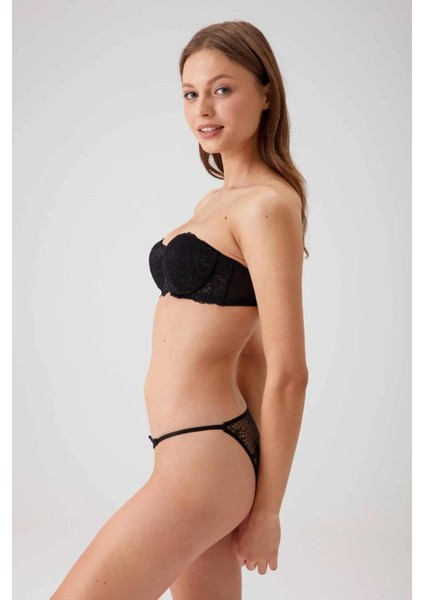 Balenli Straplez Push Up Destekli Sütyen Takım modelleri