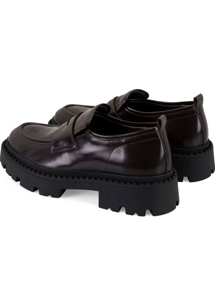 Nayeli Kahve Deri Loafer fırsatları