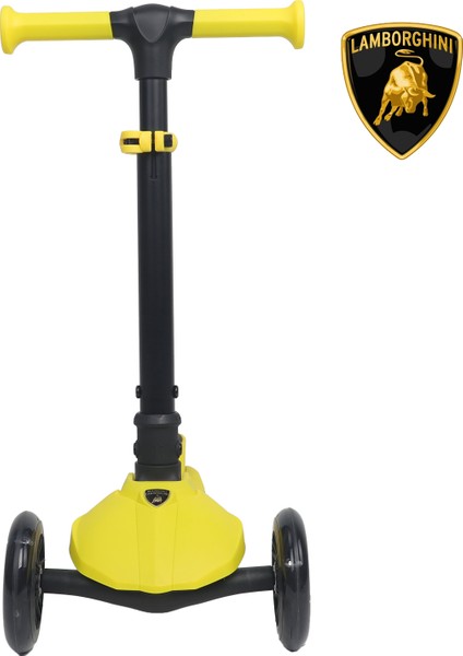 Lisanslı L5 Katlanabilir Işıklı 3 Tekerlekli Çocuk Scooter Sarı