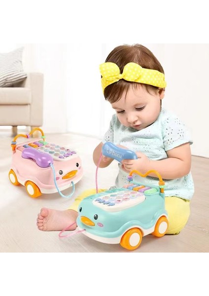 Çocukların Oyuncak Simülasyonu Telefon Aracı Çizgisi, Bebek ve Çocuk Bulmaca Öğrenme Makinesi, Çoğu Çalışma Ilk Eğitim Oyuncağı Masası Makinesi (Yurt Dışından)