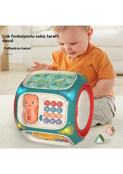 Bebek Çok Funksiyonel Erken Eğitim Makinesi Sesi ve Işık Sekiz Taraflı Uyuşturum Müzik Akıllı Kutu Hexahedral Eller Beating Uyuşturum Oyunu Basit Düzeni (Yurt Dışından) fırsatları