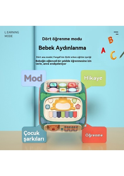 Bebek Çok Funksiyonel Erken Eğitim Makinesi Sesi ve Işık Sekiz Taraflı Uyuşturum Müzik Akıllı Kutu Hexahedral Eller Beating Uyuşturum Oyunu Basit Düzeni (Yurt Dışından) indirimleri