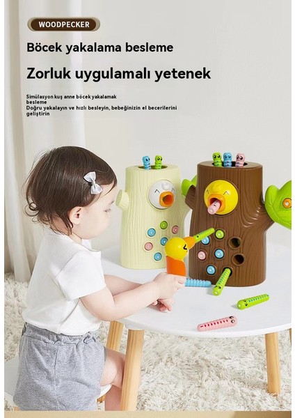 Yeni Çocukların Woodpecker Oyun Balıkçılığı ve Bütün Oyun Mağnetik Kuş Yakalayıcı Bütükler Elle Göz Koordinasyonu 21 Bütükler 2 Kuş (Yurt Dışından) fırsatları