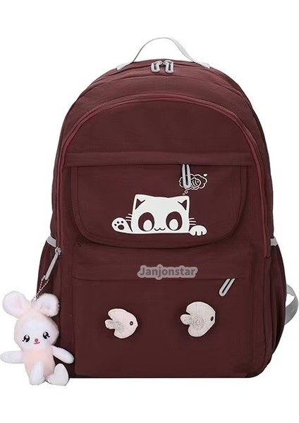 2024 Yeni Ortaokul Öğrencisi Okul Çantası Kadın Eğlence Sırt Çantası Üniversite Öğrencisi Bilgisayar Sırt Çantası (Yurt Dışından)